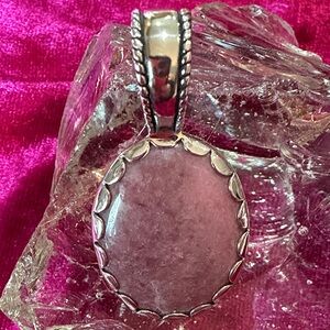 Carolyn Pollack Relios Pink Gemstone Sterling Silver Pendant – New ✨